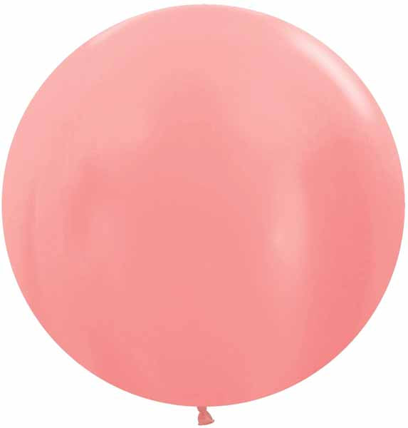 Metallic Rose Gold 24-Inch Latex Balloons, 10 Pack