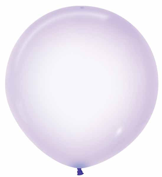 Crystal Pastel Lilac 24" Latex Balloons, 10 Pack