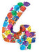 Party Megaloons Number 4 Balloon, 40 Inch