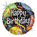 Party Streamers Birthday 18" Holographic Foil Balloon