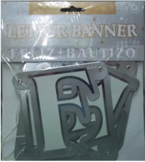 Feliz Bautizo Letter Banner