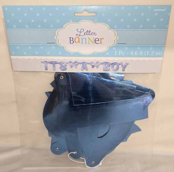 It's a Boy Foil Letter Banner