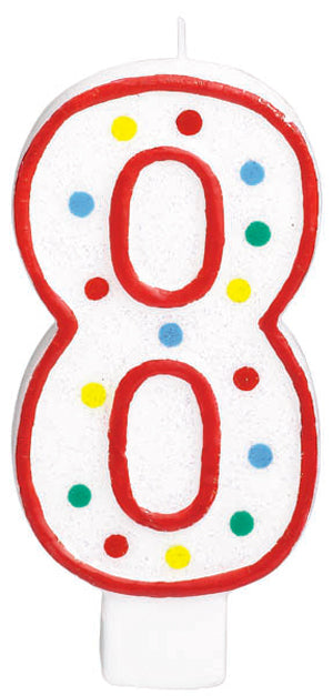 5-Inch Number 8 Birthday Candle