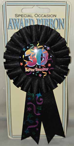 Birthday Pizazz 30th Birthday Award Ribbon