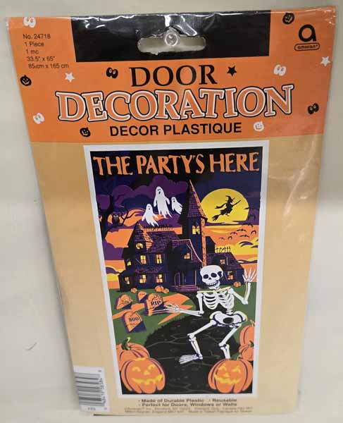 Spook Central Halloween Plastic Door Decoration