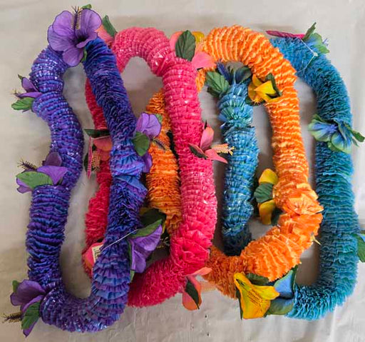 Two-Tone Plastic Hibiscus Lei