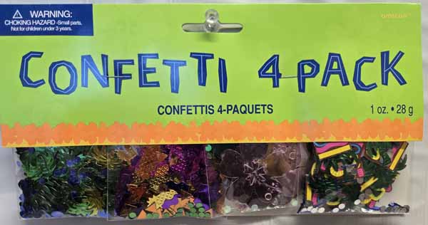 Tiki Party Confetti, 4-Pack