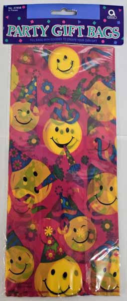 Smiles Large Party Bags, 8 Pack