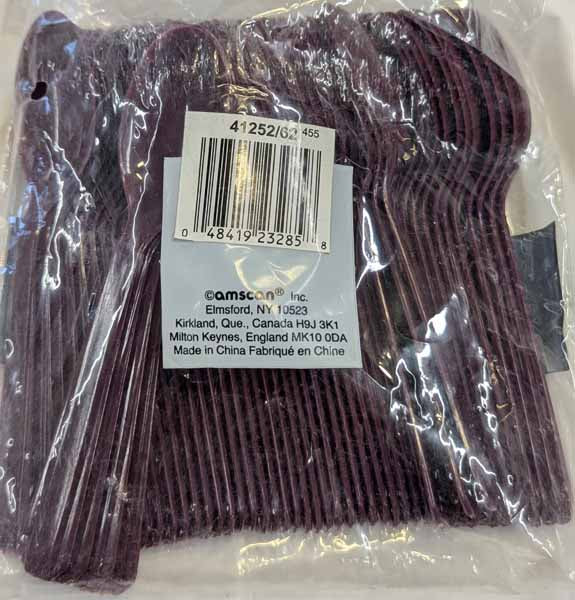 Eggplant Purple Plastic Spoons, 50 Count
