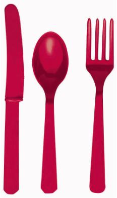 Navy Blue Plastic Knives, 20 Count