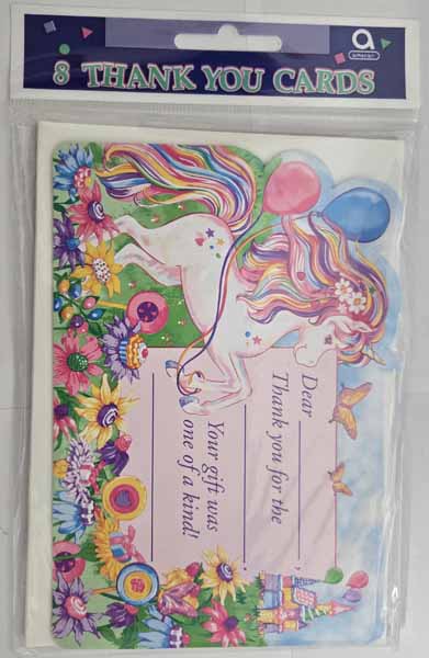 Mystical Unicorn Thank You Cards, 8 Pack