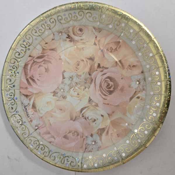 Dazzling Bouquet 9-Inch Plates, 8 Count