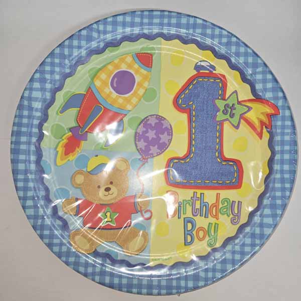 HUGS & STITCHES BOY 10" PLATE (8PK/12CS)