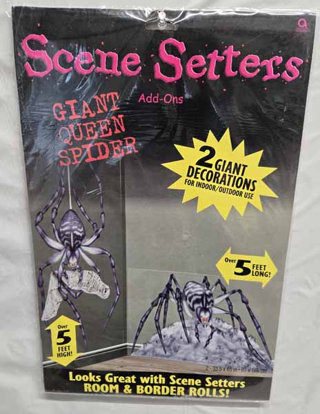 Giant Queen Spider Halloween Scene Setter, 2 Pack