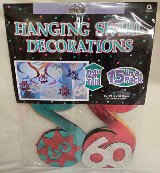PARTY CONTINUES 60 HANG SWIRL 15PK/6CS