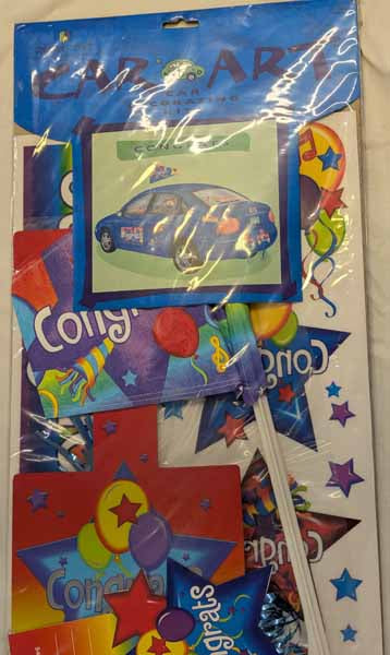 Congrats Car Art Decoration Kit