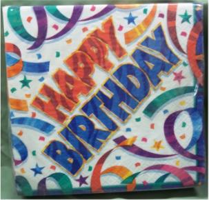 Birthday Streamers Luncheon Napkins, 36 Count