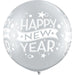 Silver New Year Jumbo Balloons 30" Elegance (1/Pk)