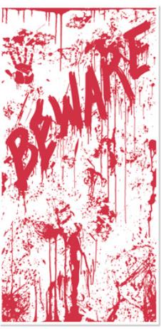 BLOODY DOOR COVER 30" X 5'