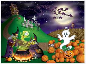Halloween Insta-Mural Wall Decoration, 1 Count