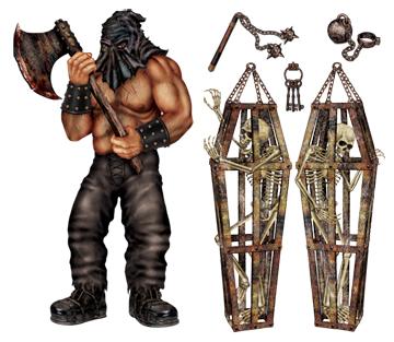 Executioner & Skeleton Halloween Props, 6-Pack