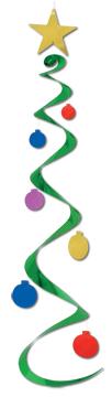 Christmas Tree Hanging Whirls, 3 Pack