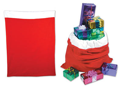 Plush Santa Gift Sack, 30.5 x 40 Inches