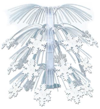 18-Inch Snowflake Cascade Centerpiece