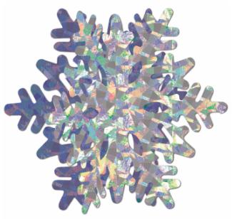 3D Prismatic Snowflake Centerpiece, 10 Inch