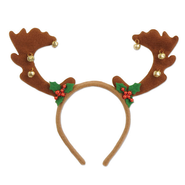 Reindeer Antlers Headband with Bells