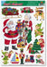 Santa's Workshop Christmas Clings, 11 per Sheet