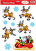 Santa & Sleigh Christmas Clings, 10 Per Sheet