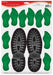 Santa & Elf Footprints Peel-and-Place Christmas Decorations