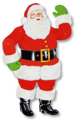 29-Inch Jointed Santa Christmas Decoration