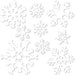 SNOWFLAKE CUTOUTS 9/PKG 5-12 INCHES