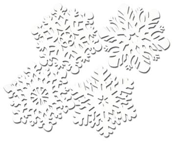 15-Inch Die-Cut Snowflakes, 4-Pack