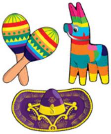 18-Inch Fiesta Cutouts, 3-Pack