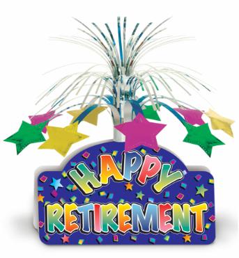 13-Inch Happy Retirement Centerpiece