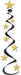 STAR SWIRLS (3 PK) BLACK AND GOLD 30"