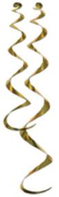 Gold Twirly Whirlys Hanging Decorations, 6 Pack