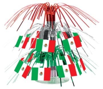 Mini Mexican Flag Cascade Decoration, 7.5 Inches