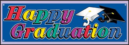 Graduation Jumbo Banner, 5 ft x 21 in