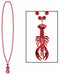 33-Inch Bead Necklaces with Crawfish Medallions, 3-Pack