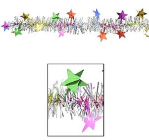 Metallic Star Garland, 12 ft