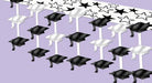 12"X12' GRADUATE CAP 3D SKYSCAPE 1/PKG