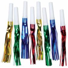6-Inch Fringed Squawkers in Assorted Colors, 8-Pack
