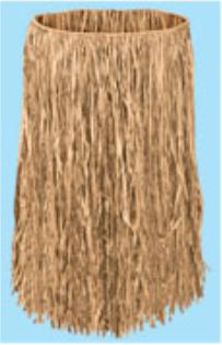 Natural Raffia Adult Hula Skirt, 31" x 28"