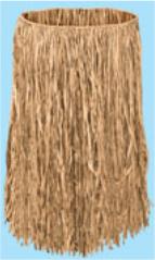 36"X28" XL RAFFIA HULA SKIRT NATURAL