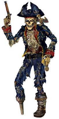 Jointed Pirate Skeleton Decoration, 1 Pack