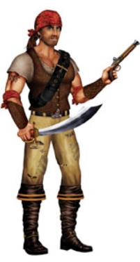 38-Inch Jointed Swashbuckler Pirate Decoration